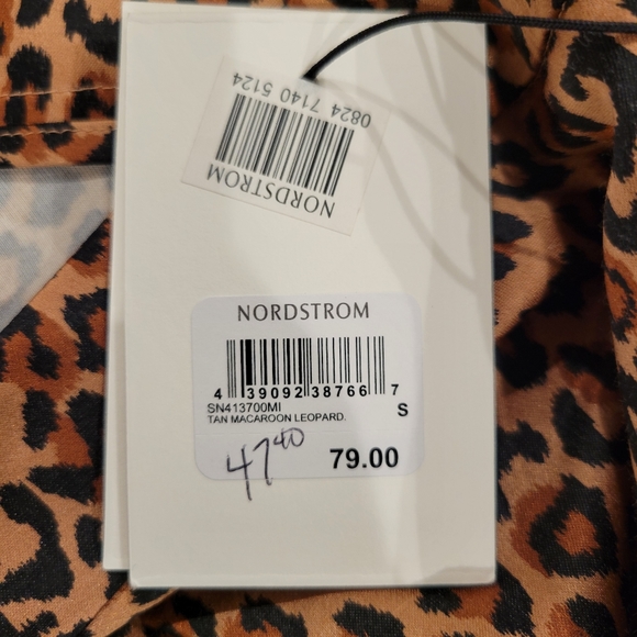 Something Navy Animal Print Midi Slip Skirt Size S - Picture 11 of 13